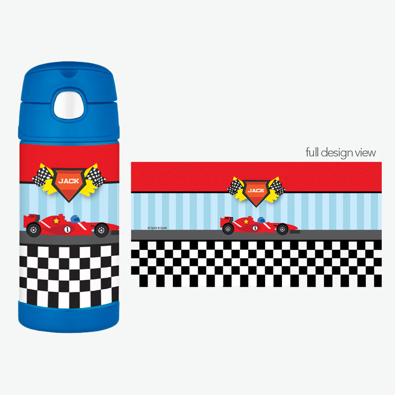 Fast Race Personalized Thermos Bottle - Give Wink