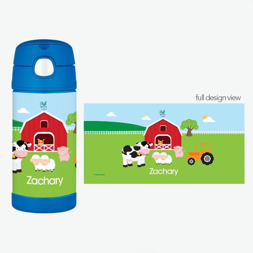 A Day in the Farm Personalized Thermos Bottle - Give Wink