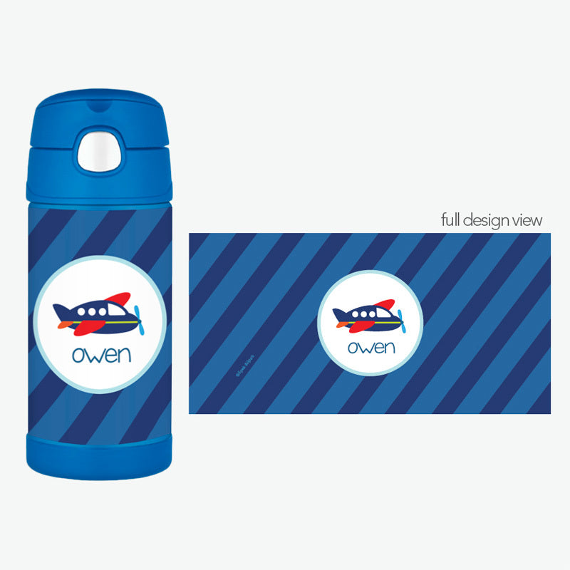 Airplane Ride Personalized Thermos Bottle - Give Wink