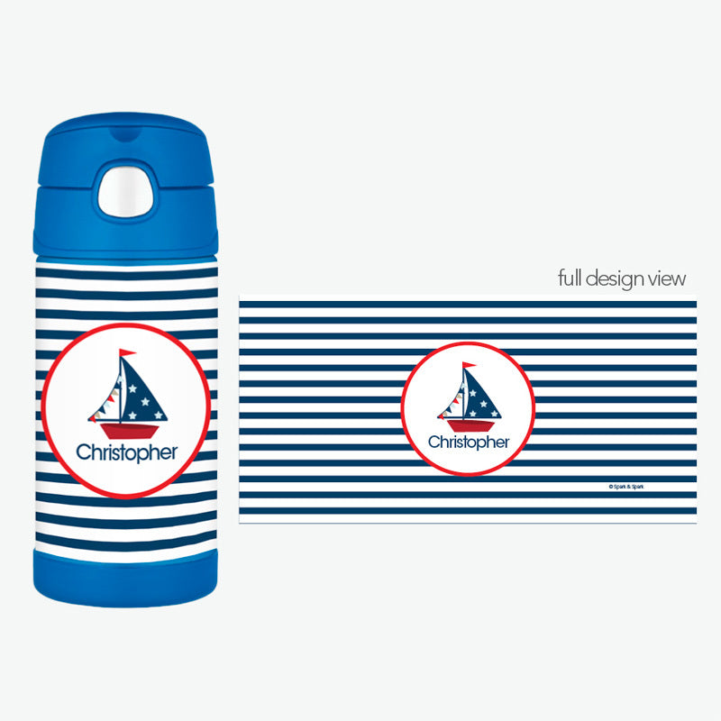 Set Sail Personalized Thermos Bottle - Give Wink