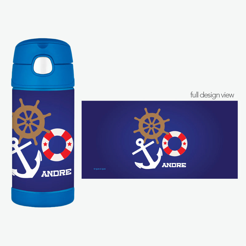 Nautical Ways Personalized Thermos Bottle - Give Wink