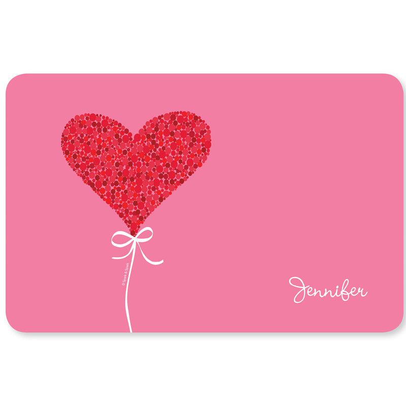 Sweet Heart Personalized Kids Placemat - Give Wink