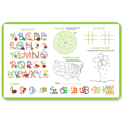 Cute Undersea Creatures Personalized Kids Placemat - Give Wink
