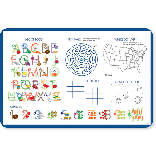 Blue Owl Be Yours Personalized Kids Placemat - Give Wink