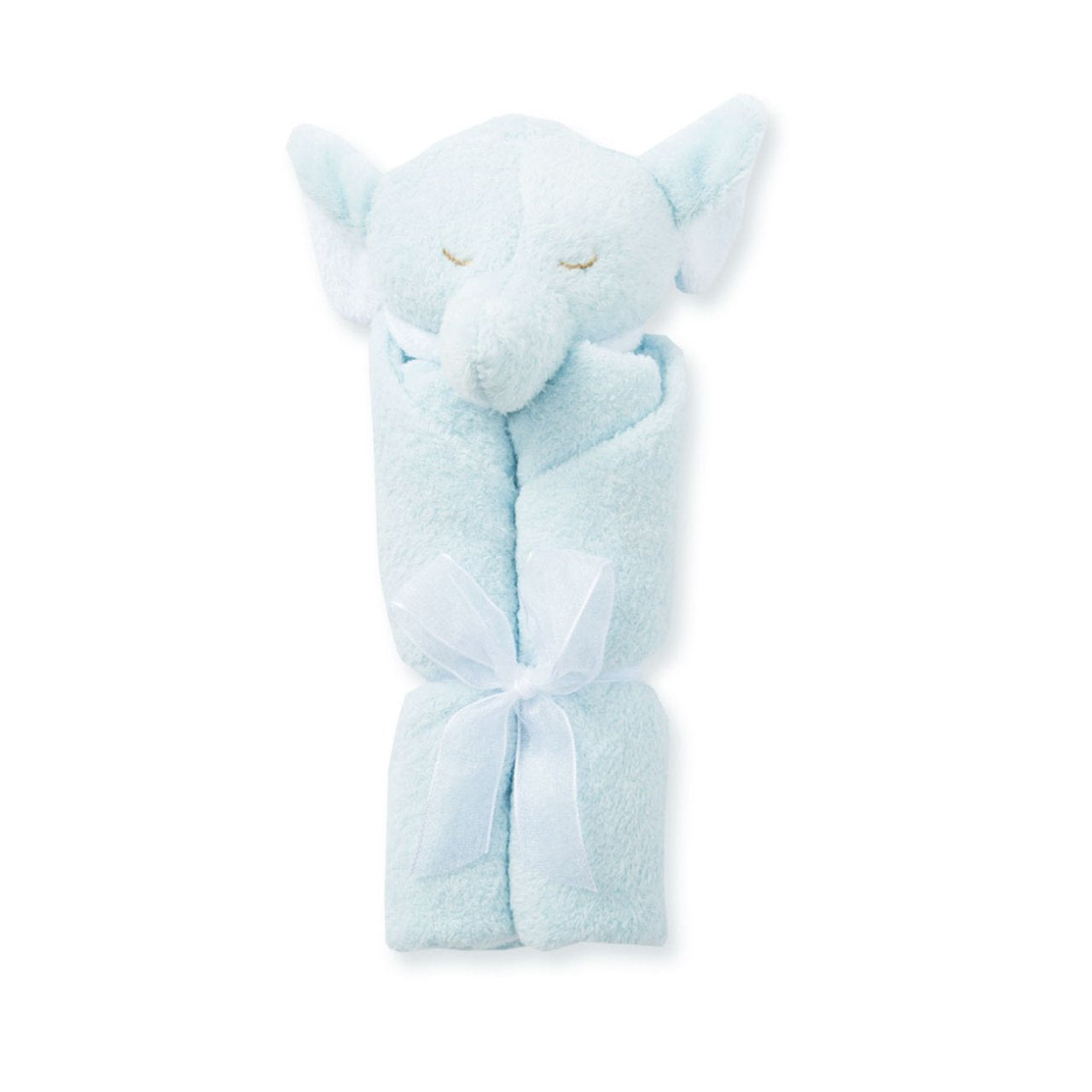 Personalized Blue Elephant Baby Lovie Blankie - Give Wink
