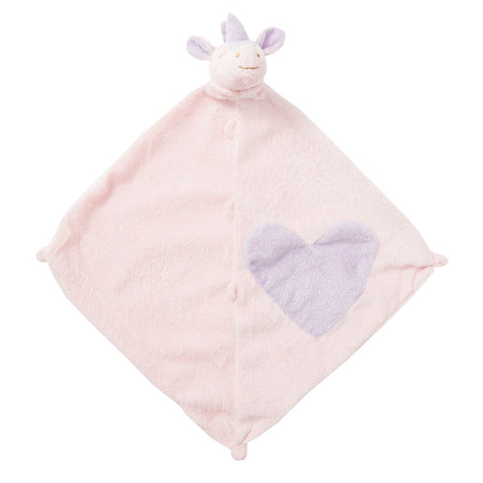 Personalized Pink Unicorn Baby Lovie Blankie - Give Wink