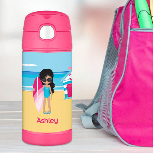 Beach Girl Personalized Thermos Bottle - Give Wink
