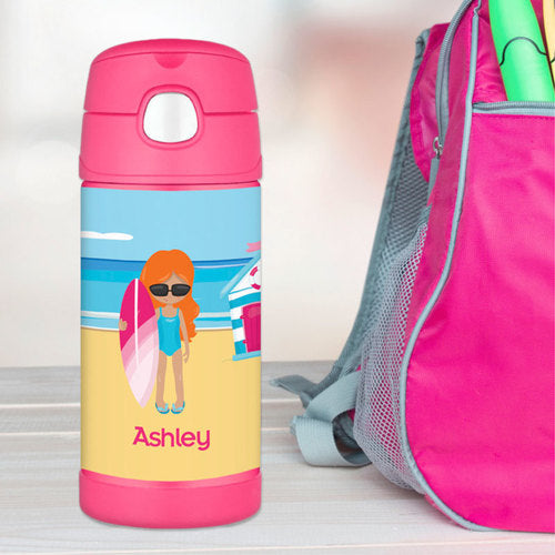 Beach Girl Personalized Thermos Bottle - Give Wink