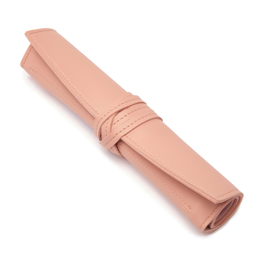 Leather Travel Jewelry Roll - Give Wink