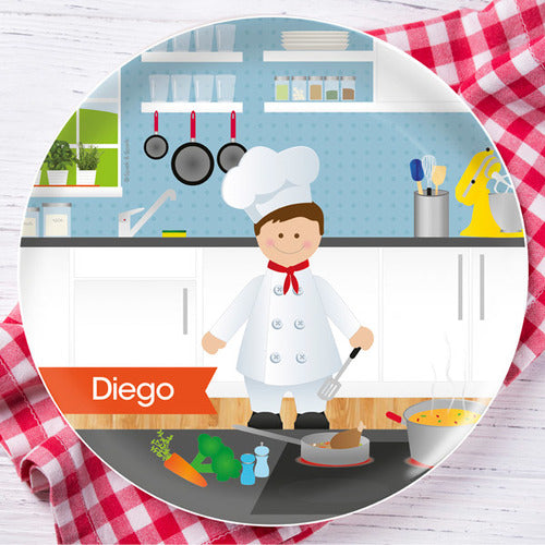 The Boy Chef Personalized Kids Plates - Give Wink