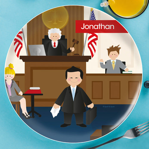 Legally Correct Boy Personalized Kids Plates - Give Wink