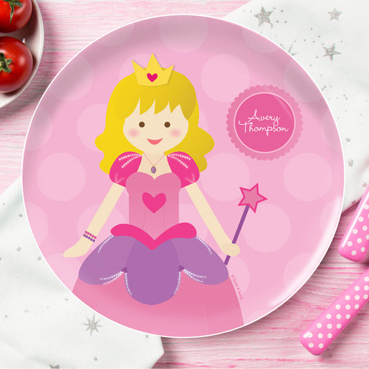 Cute Princess Personalized Kids Plates - Give Wink