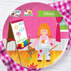 Artist At Work Personalized Kids Plates - Give Wink