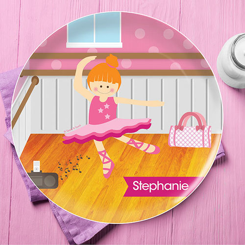 Ballerina Studio Personalized Kids Plates - Give Wink