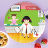 Doctor's Visit Girl Personalized Kids Plates - Give Wink