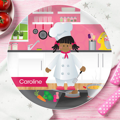 The Girl Chef Personalized Kids Plates - Give Wink