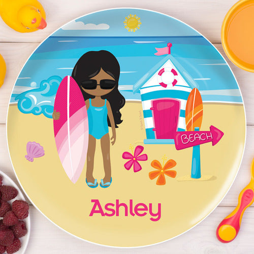 Beach Girl Personalized Kids Plates - Give Wink