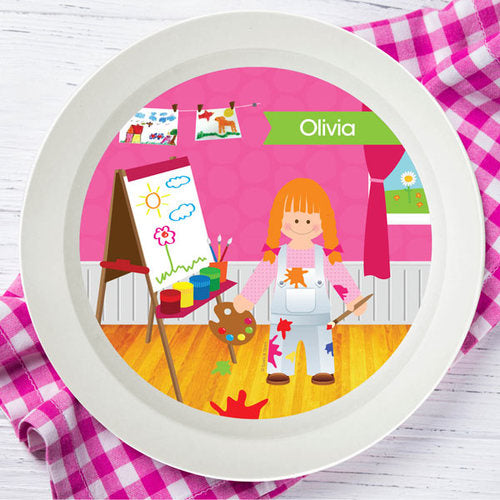 Artist at Work Personalized Kids Bowl - Give Wink