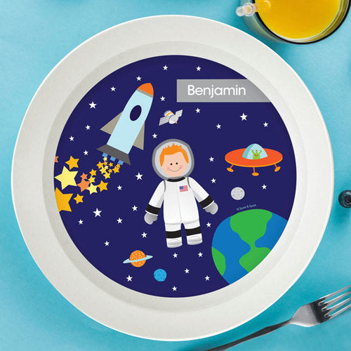 Astronaut To The Moon Personalized Kids Bowl - Give Wink