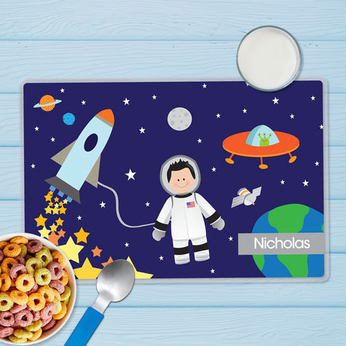 Astronaut To The Moon Personalized Kids Placemat - Give Wink