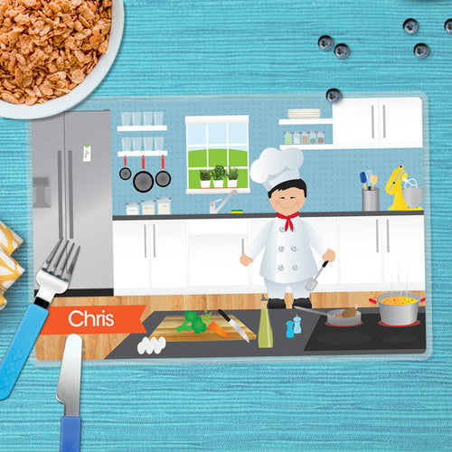 The Boy Chef Personalized Kids Placemat - Give Wink