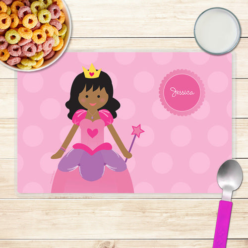 Cute Princess Personalized Kids Placemat - Give Wink