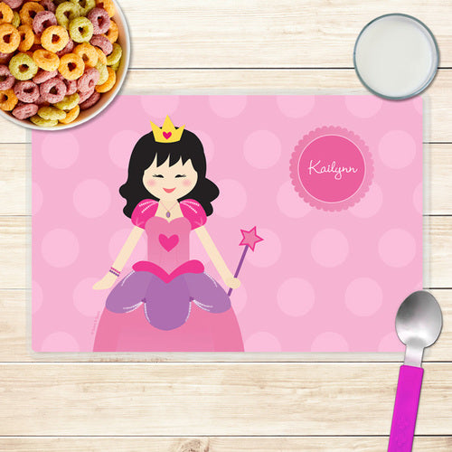 Cute Princess Personalized Kids Placemat - Give Wink