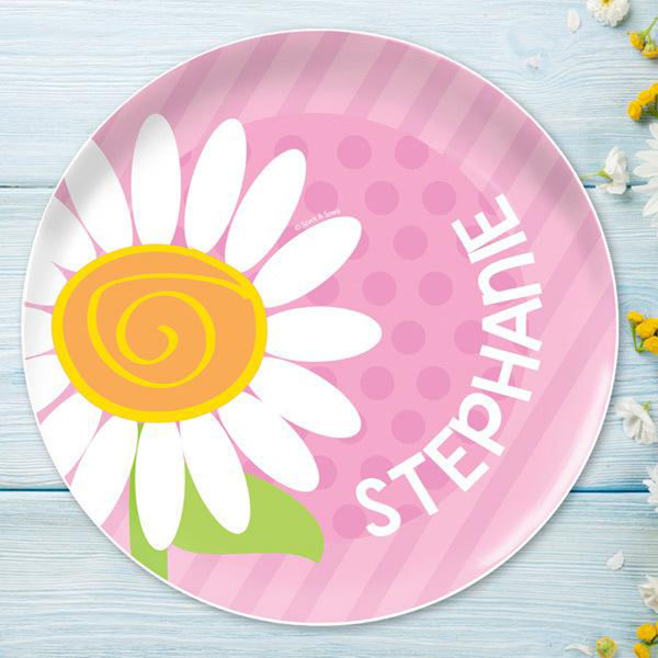 A Daisy For You Personalized Kids Plates - Give Wink