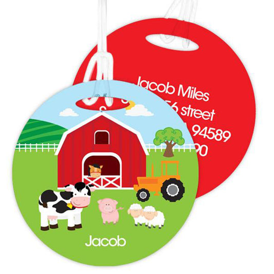 A Day In The Farm Personalized Bag Tag - Give Wink