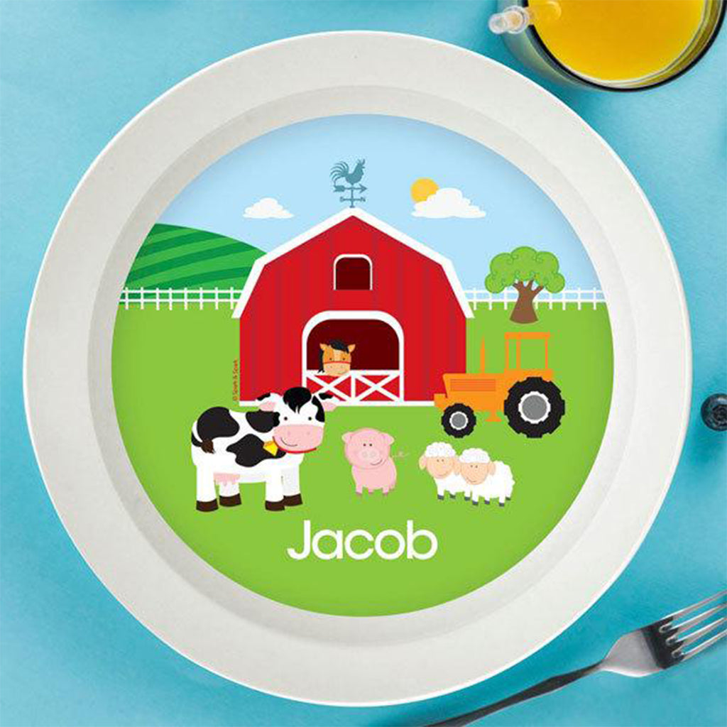 A Day in the Farm Personalized Kids Bowl - Give Wink