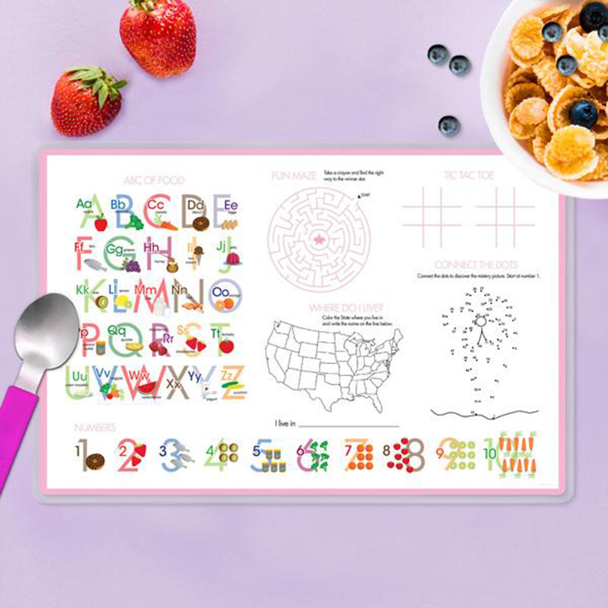 A Butterfly Field Personalized Kids Placemat - Give Wink