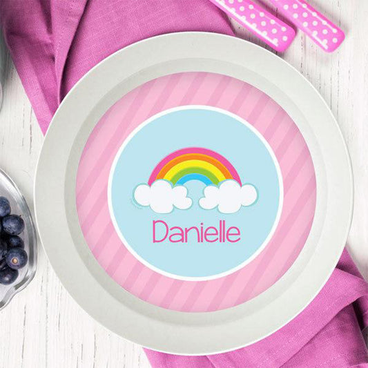 A Rainbow in the Sky Personalized Kids Bowl - Give Wink