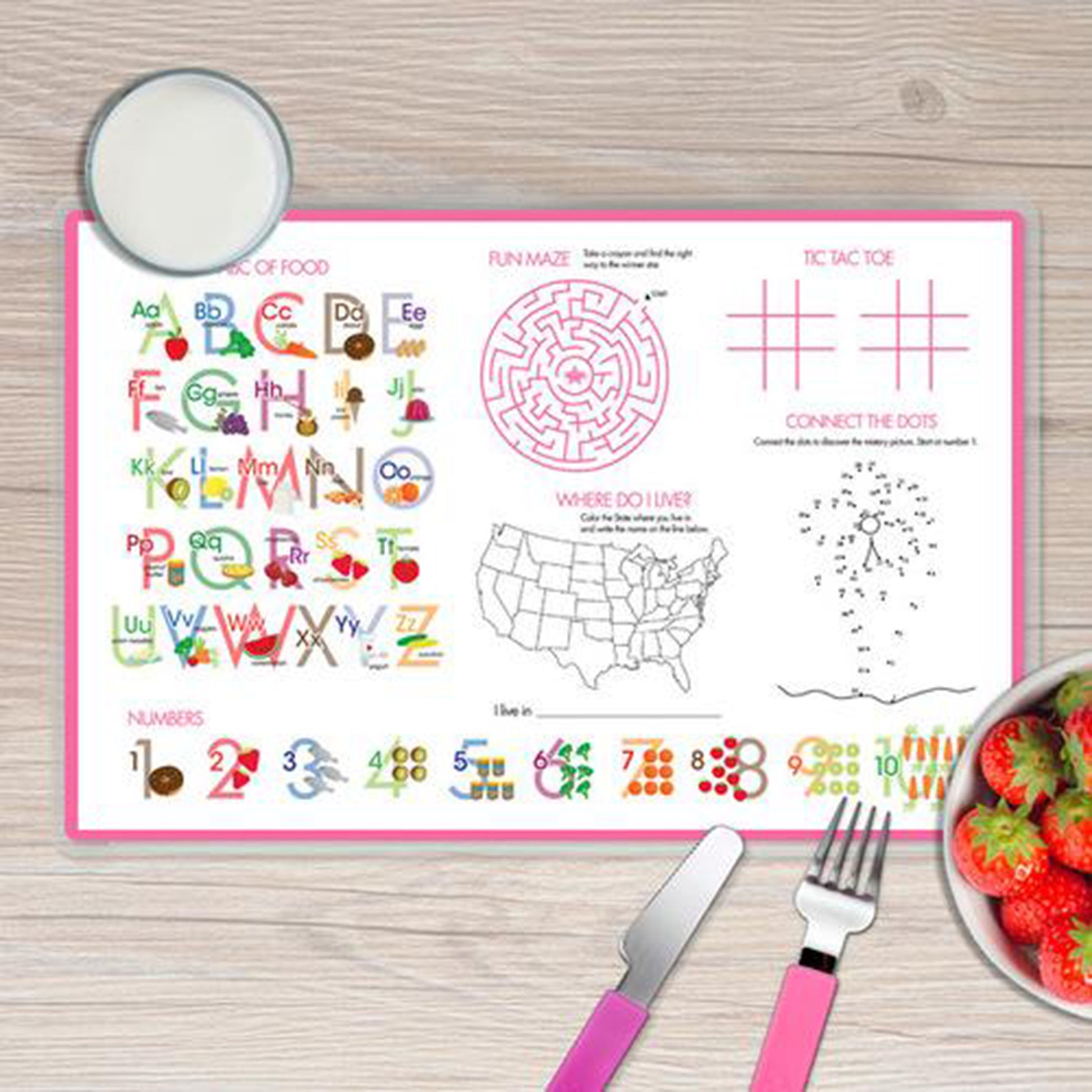 A Rainbow in the Sky Personalized Kids Placemat - Give Wink