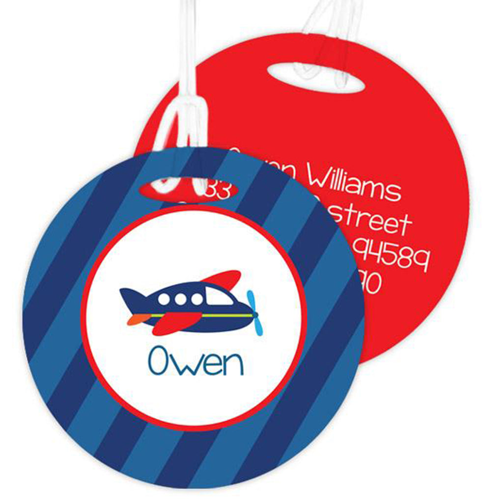 Airplane Ride Personalized Bag Tag - Give Wink