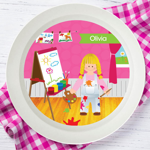 Artist at Work Personalized Kids Bowl - Give Wink
