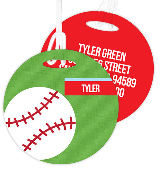 Baseball Fan Personalized Bag Tag - Give Wink