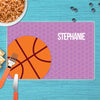 Girl Basketball Fan-Purple Personalized Kids Placemat - Give Wink