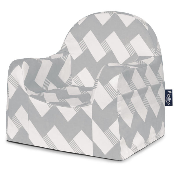 Chevron Grey Personalized Little Chair - Give Wink