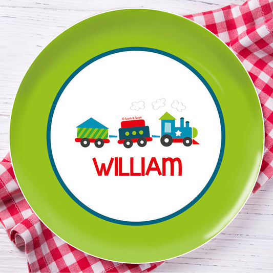 Choo Choo Train Personalized Kids Plates - Give Wink