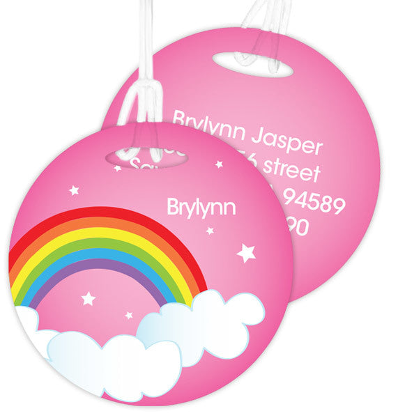 Dreamy Rainbow Personalized Bag Tag - Give Wink
