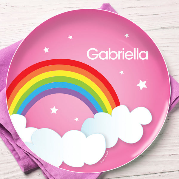 Dreamy Rainbow Personalized Kids Plates - Give Wink