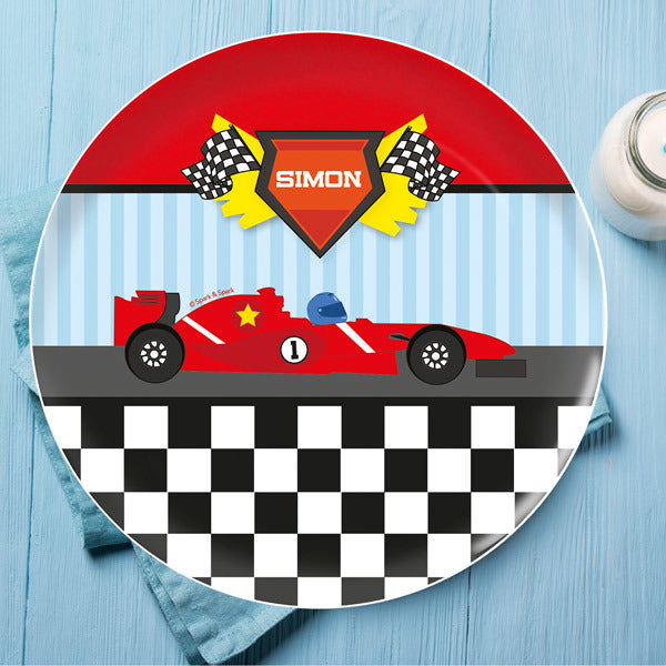 Fast Race Personalized Kids Plates - Give Wink