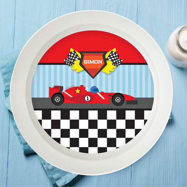 Fast Race Personalized Kids Bowl - Give Wink