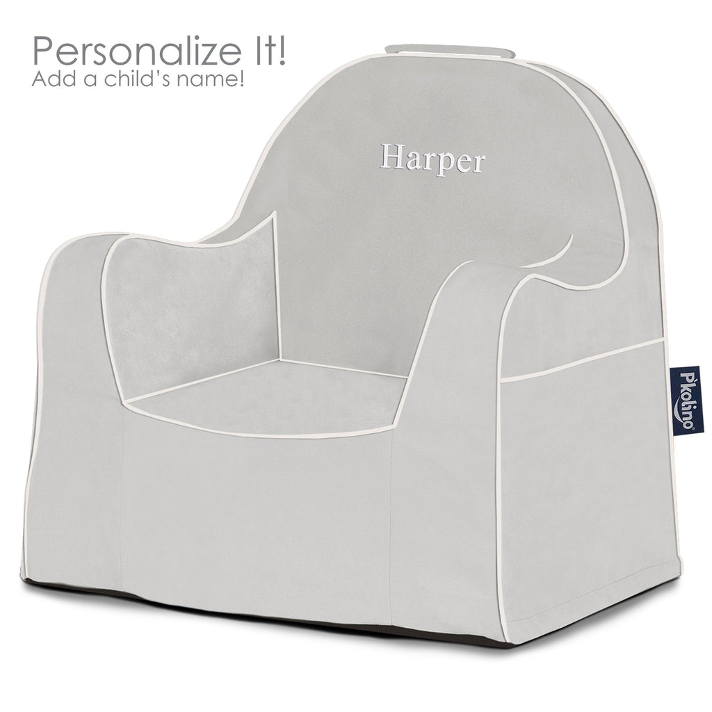 Solid Grey Personalized Little Chair - Give Wink