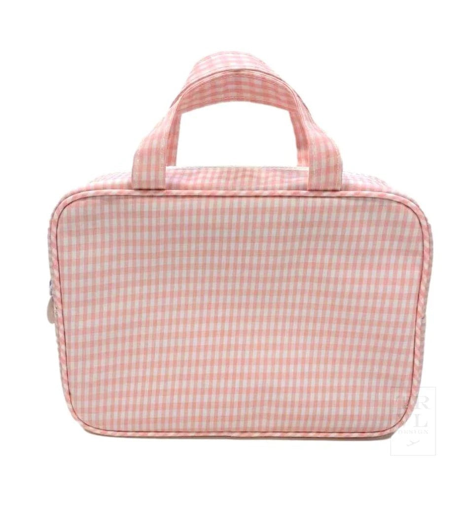 Personalized Nylon Taffy Gingham Carry On - Give Wink