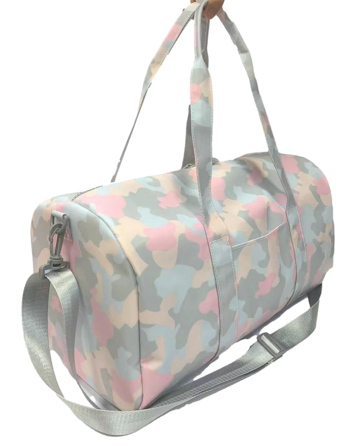 Personalized Nylon Pink Camo Duffel Weekender - Give Wink