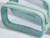 Medium Essentials Clear Nylon Pouch - Mint - Give Wink