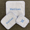 Personalized Seersucker Baby Blue Organizing Trio - Give Wink