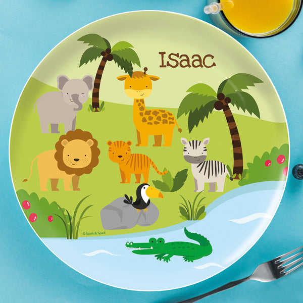 Jungle Fever Personalized Kids Plates - Give Wink