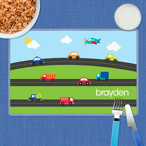 My Commute Personalized Kids Placemat - Give Wink